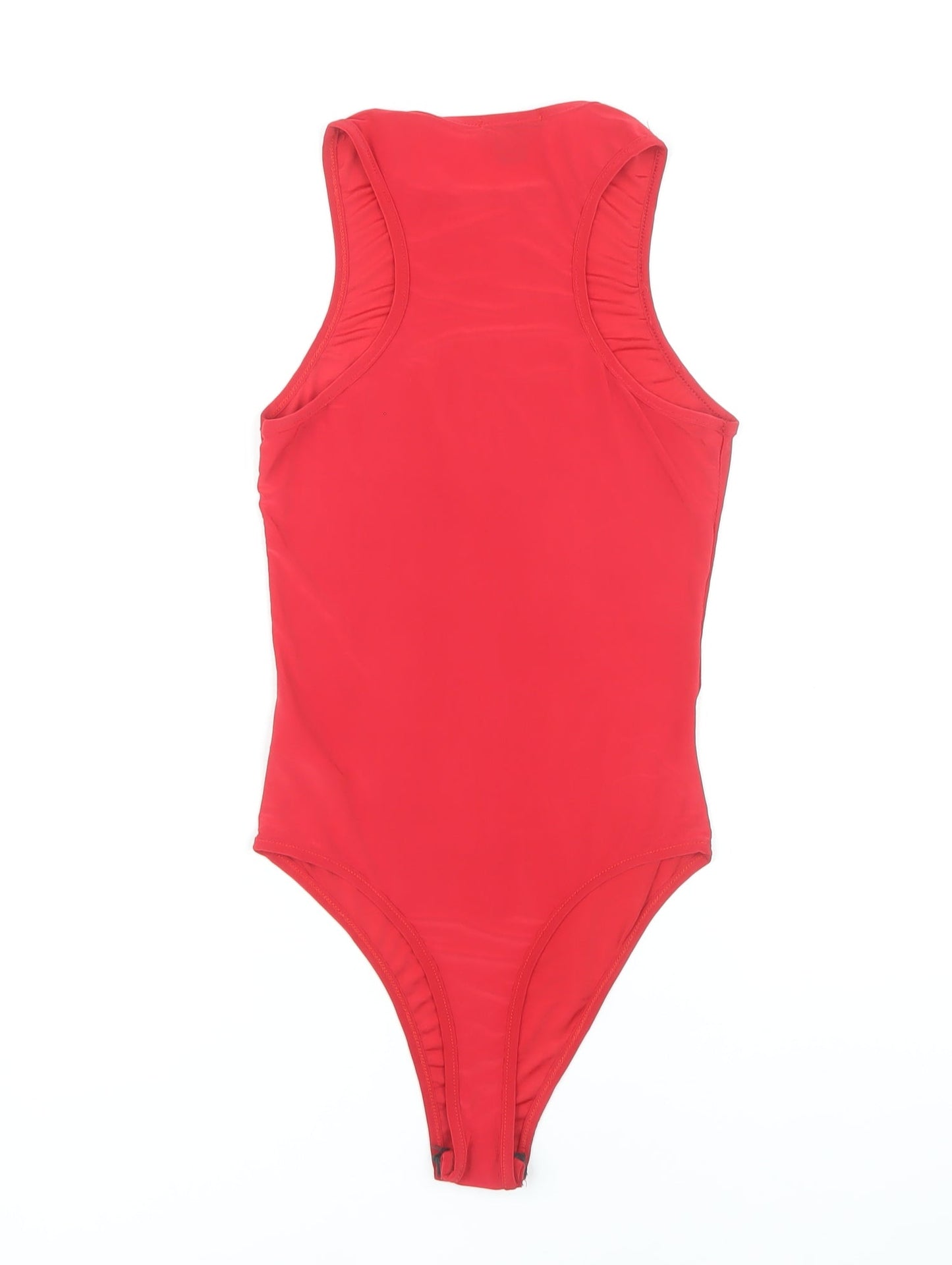Boohoo Women's Red Sleeveless Bodysuit UK 14