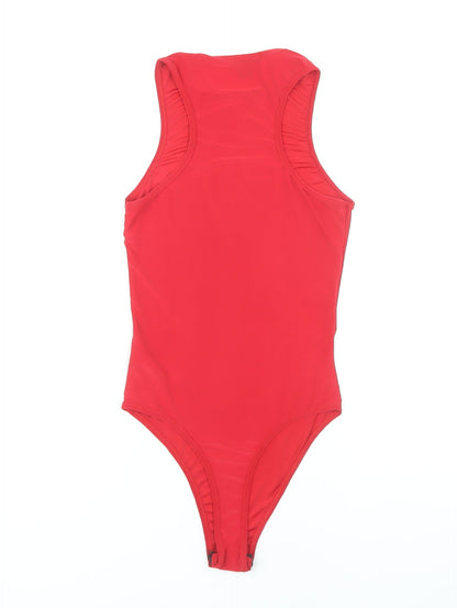 Boohoo Women's Red Sleeveless Bodysuit UK 14