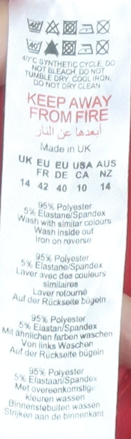 Boohoo Women's Red Sleeveless Bodysuit UK 14