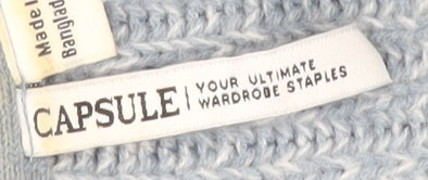 Womens UK Size 32/34 Capsule Blue Cardigan Jumper
