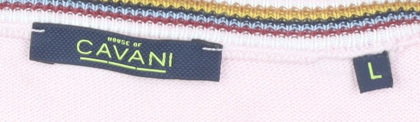 House of Cavani Men's Pink Pullover Jumper L