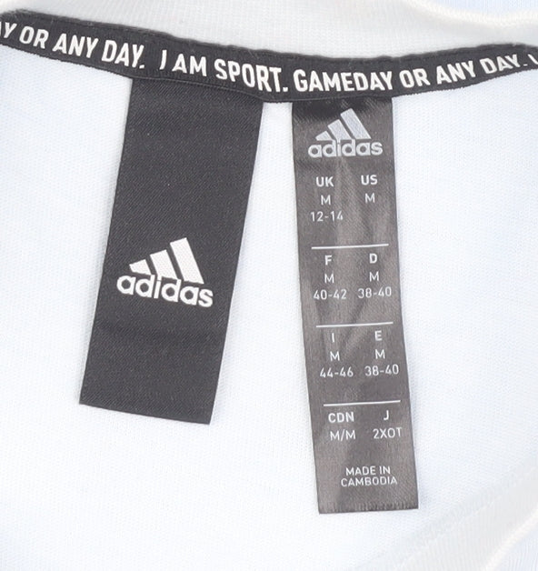 Adidas Women's White Sleeveless Top, Size M