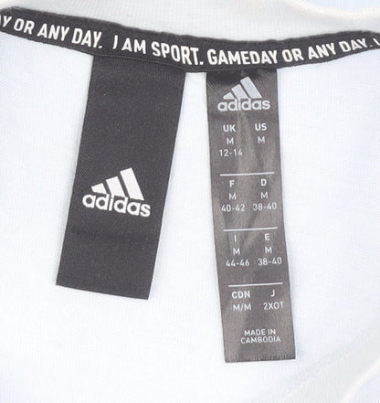 Adidas Women's White Sleeveless Top, Size M