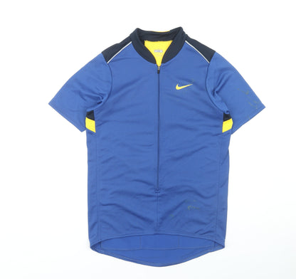 Nike Men's Blue Cycling Jersey M Quick Dry Sports