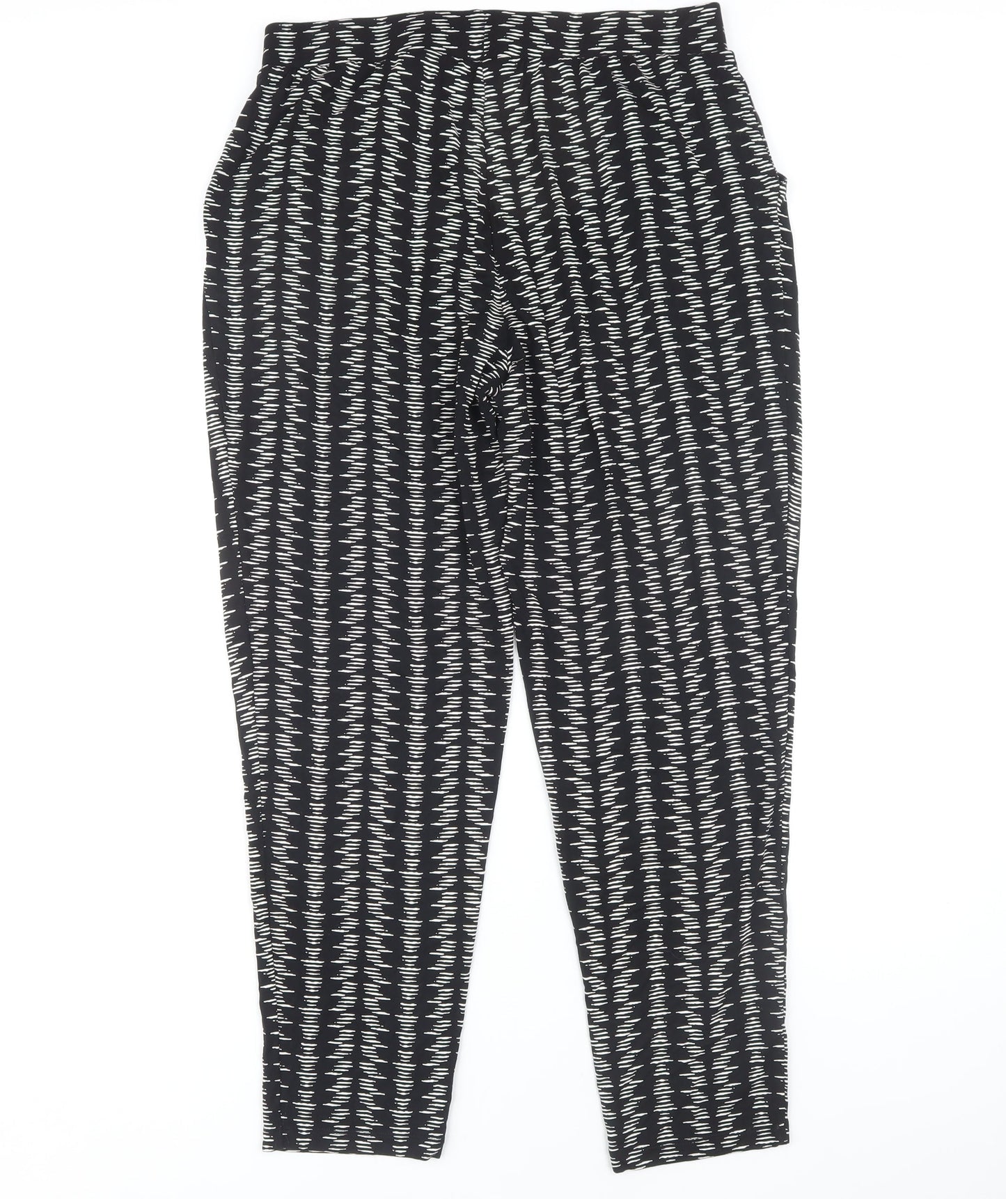 Womens UK Size 12 Marks and Spencer Regular Fit Casual Black Trousers