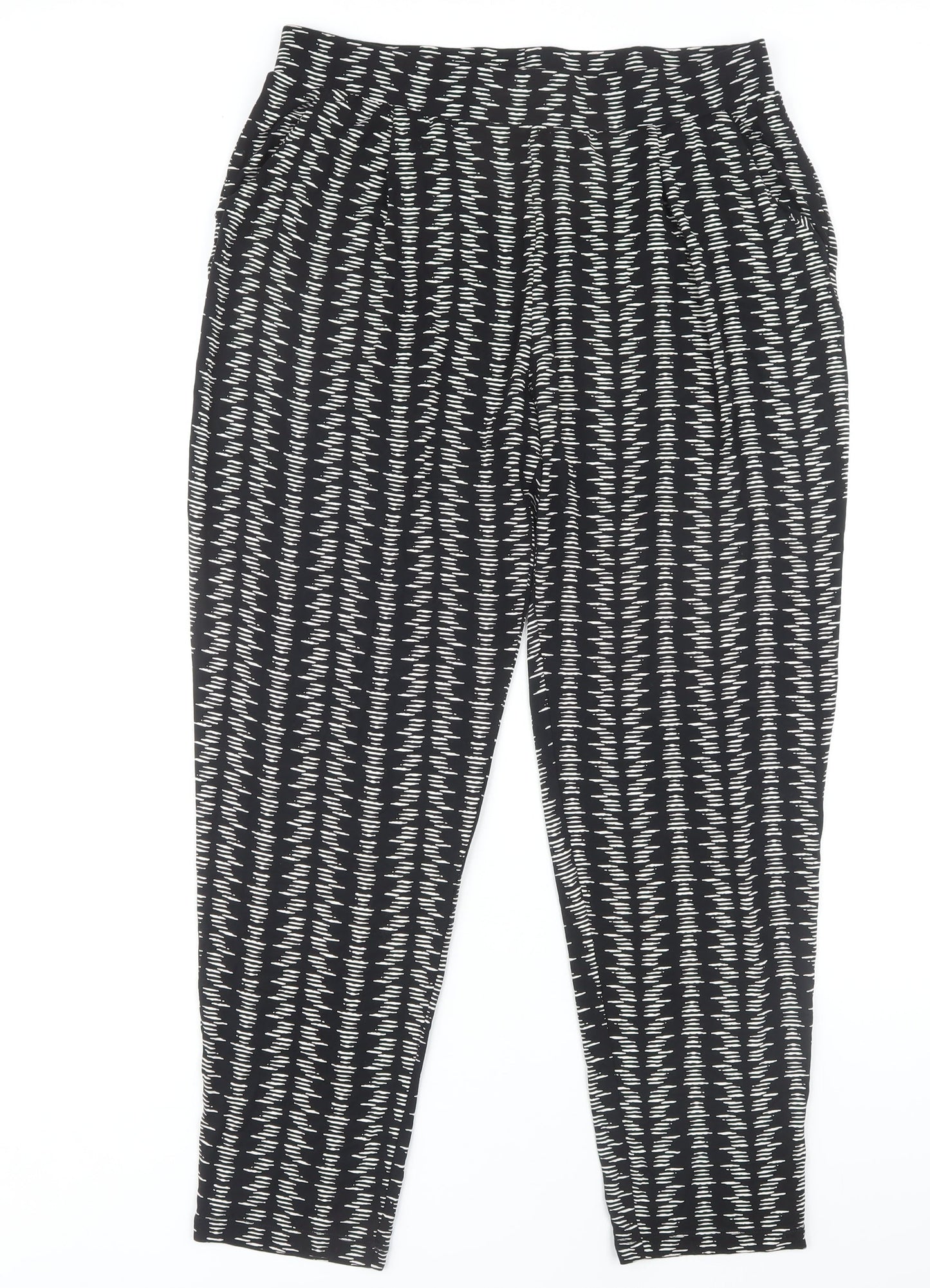 Womens UK Size 12 Marks and Spencer Regular Fit Casual Black Trousers