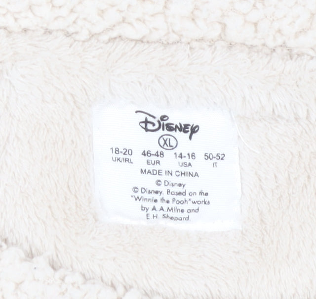 Disney Women Ivory Fleece Pyjama Top XL Cartoon