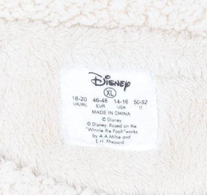 Disney Women Ivory Fleece Pyjama Top XL Cartoon