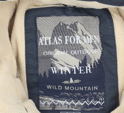 Atlas For Men Blue Waterproof Parka Coat XL