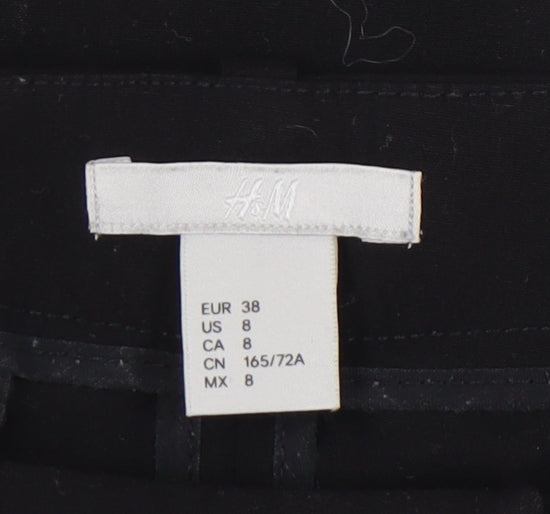 Womens UK Size 10 H&M Regular Fit Business Casual Black Trousers