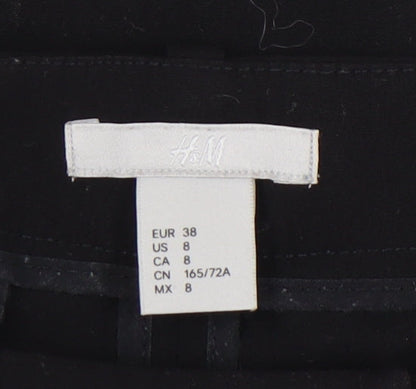 Womens UK Size 10 H&M Regular Fit Business Casual Black Trousers