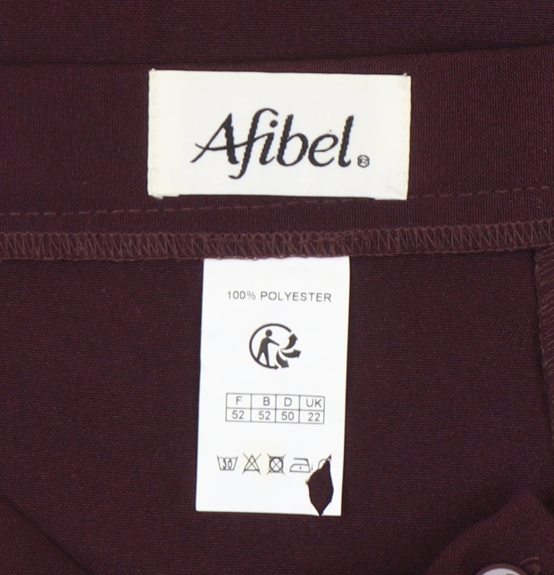 Womens UK Size 22 Afibel   Brown Trousers