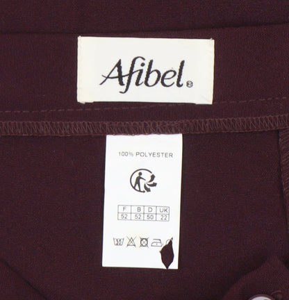Womens UK Size 22 Afibel   Brown Trousers
