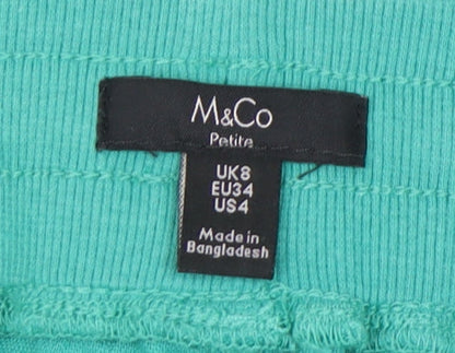 Womens UK Size 8 M&Co Relaxed Fit Jogger Green Trousers