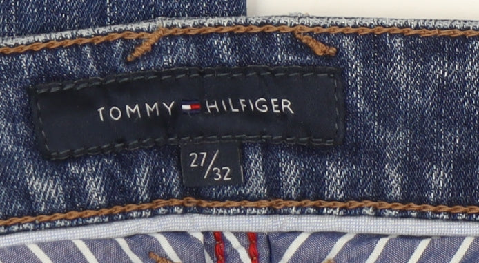 Womens UK Size 4 Tommy Hilfiger Regular Fit Straight Blue Jeans