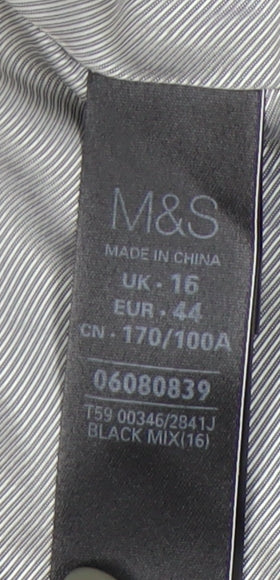 Marks and Spencer Women's Black Blazer UK 16