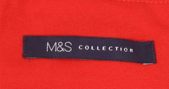 Marks and Spencer Women's Red Boat Neck Blouse Size 14