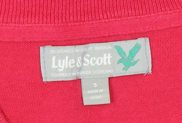 Lyle & Scott Men's Red V-Neck Pullover Jumper S