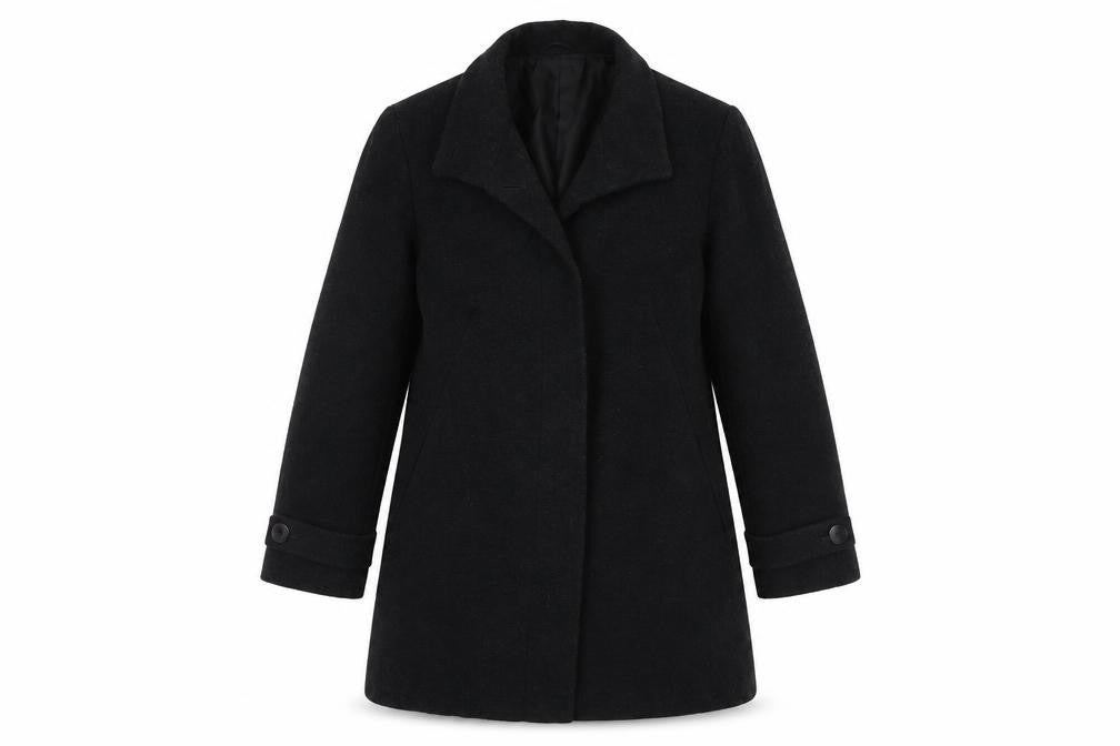 Womens UK Size 12 BHS Black Overcoat