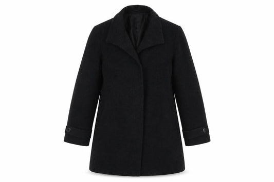 Womens UK Size 12 BHS Black Overcoat