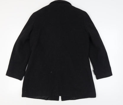 Womens UK Size 12 BHS Black Overcoat