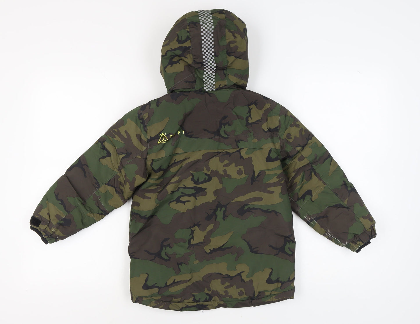 Next Boys Camouflage Puffer Jacket Green 7 Years Winter Hooded