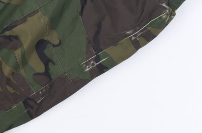 Next Boys Camouflage Puffer Jacket Green 7 Years Winter Hooded
