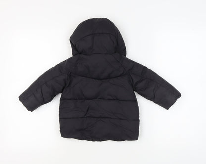 Zara Unisex Baby Puffer Jacket 12-18 Months Black