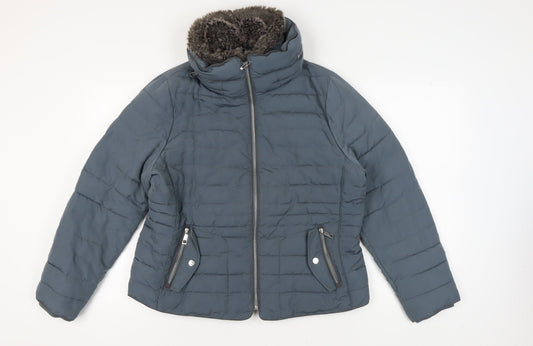 Womens UK Size 18 Marks and Spencer Blue Puffer Jacket