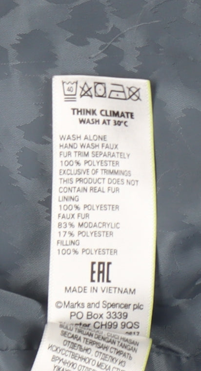 Womens UK Size 18 Marks and Spencer Blue Puffer Jacket