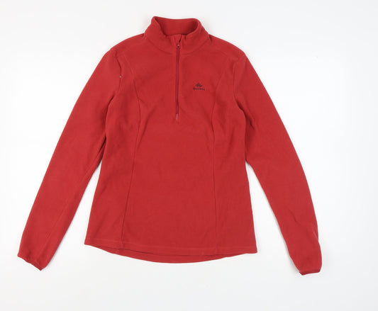 Decathlon Women's Red Fleece Regular Fit Sweatshirt Size 12