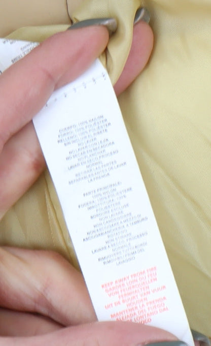 boohoo Beige Short Puffer Jacket Women Tall Size 6