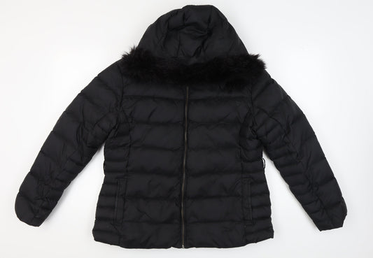 Jaeger Women's Black Puffer Jacket Size 18