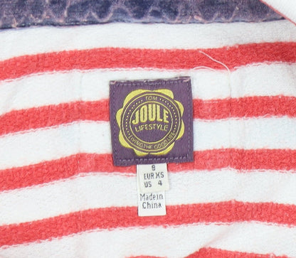 Joule Women's XS Red Striped Boat Neck Sweatshirt