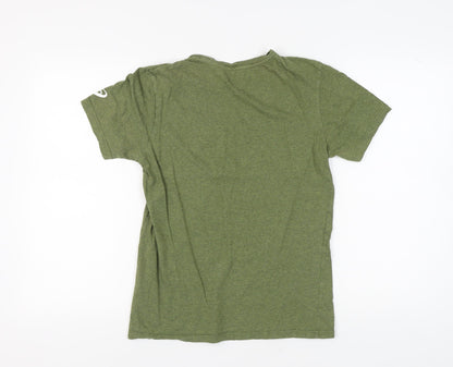 Mens UK Size S ASICS Green  T-Shirt