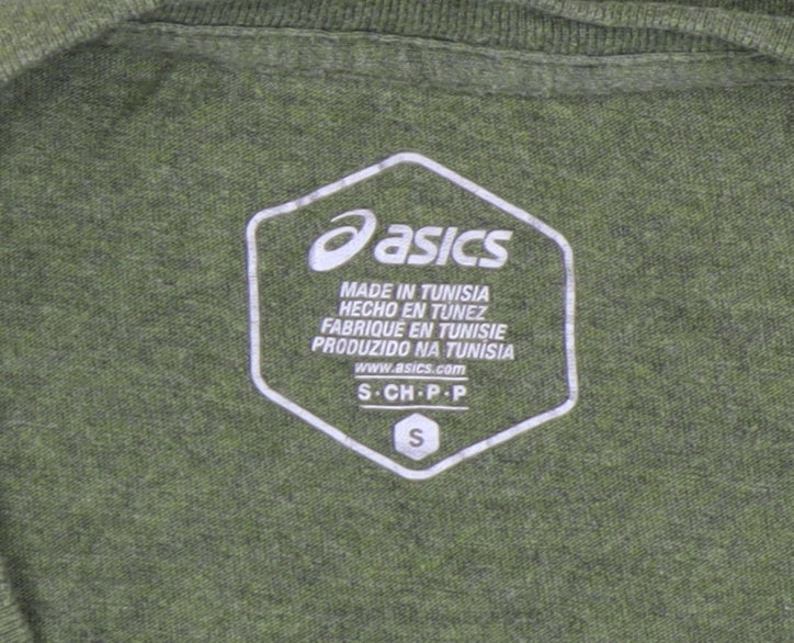 Mens UK Size S ASICS Green  T-Shirt
