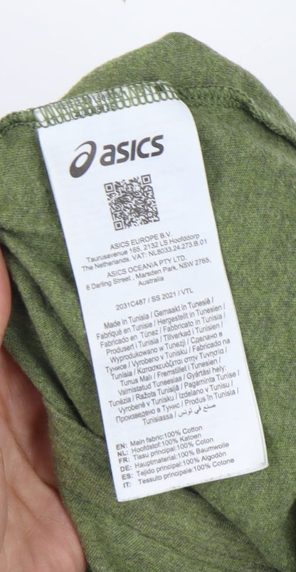 Mens UK Size S ASICS Green  T-Shirt
