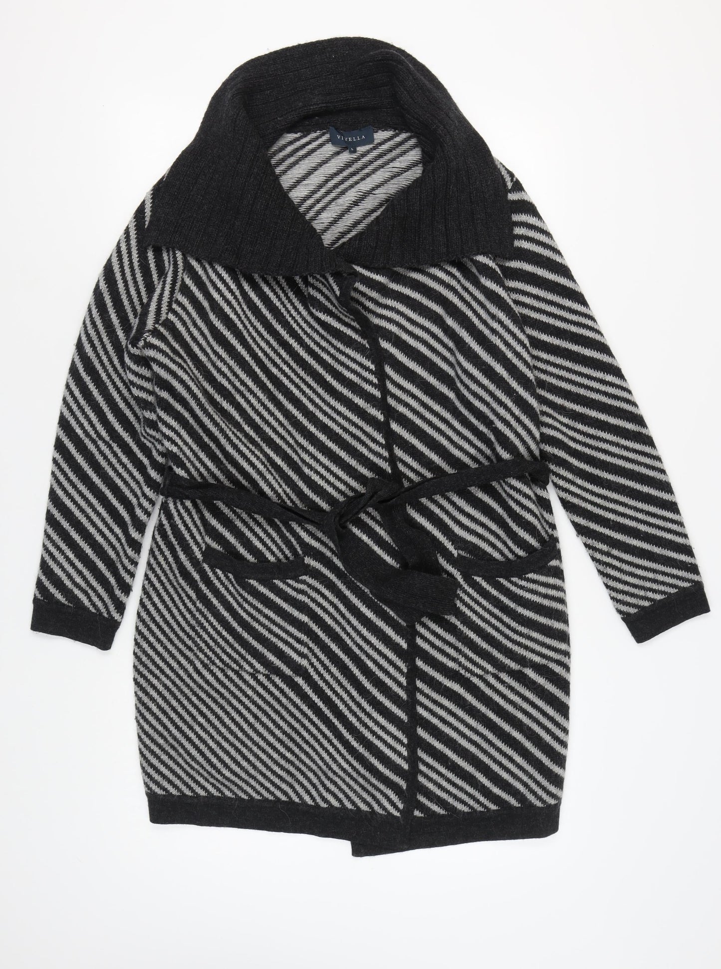 Womens UK Size L Viyella Black Cardigan Jumper