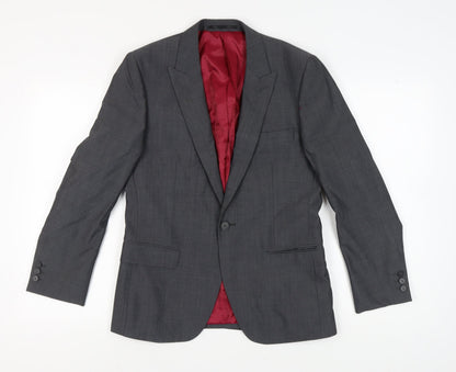 Mens UK Size 38 Jeff Banks Regular Grey Suit Jacket