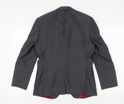 Mens UK Size 38 Jeff Banks Regular Grey Suit Jacket