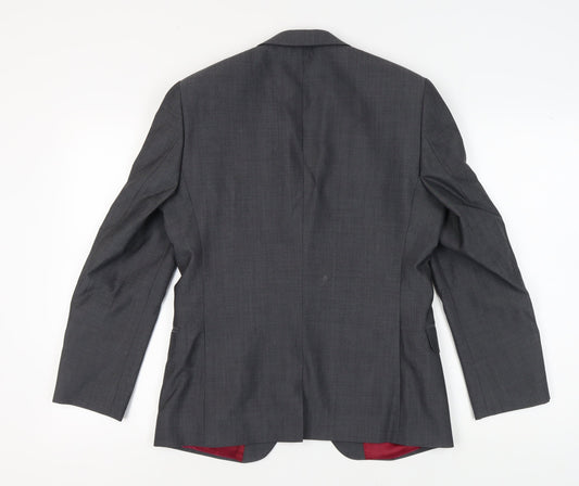 Mens UK Size 38 Jeff Banks Regular Grey Suit Jacket