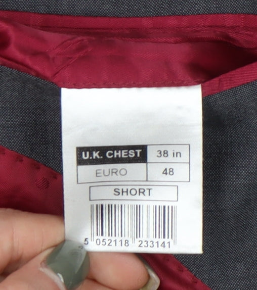 Mens UK Size 38 Jeff Banks Regular Grey Suit Jacket