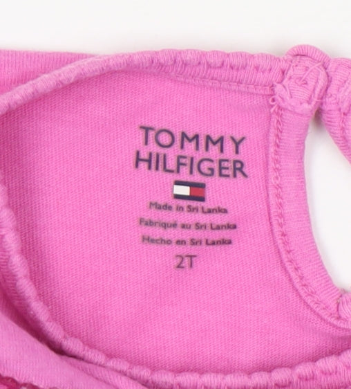 Tommy Hilfiger Girls Pink Graphic T-Shirt 24 Months