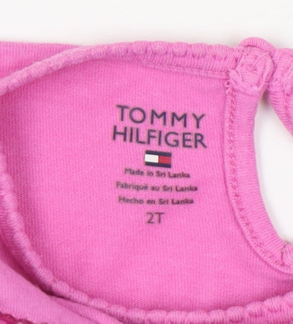 Tommy Hilfiger Girls Pink Graphic T-Shirt 24 Months