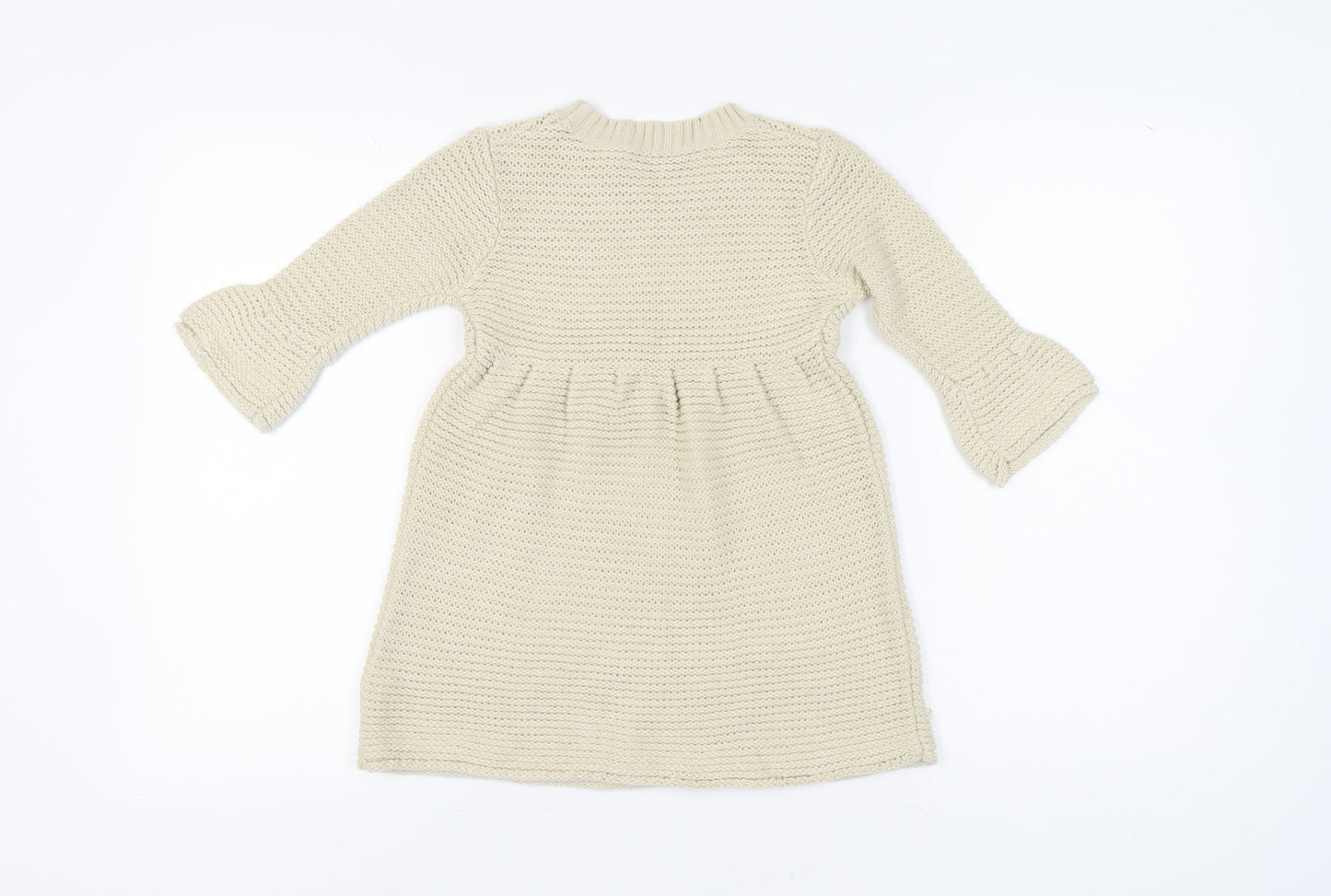 Rocha.John Rocha Girls Ivory Knit A-Line Dress, Size 7-8, Casual