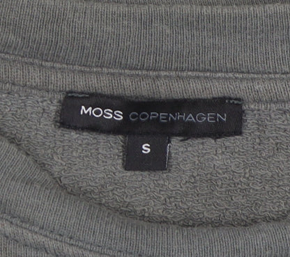 Moss Copenhagen Women's Grey Cotton Pullover Sweatshirt S
