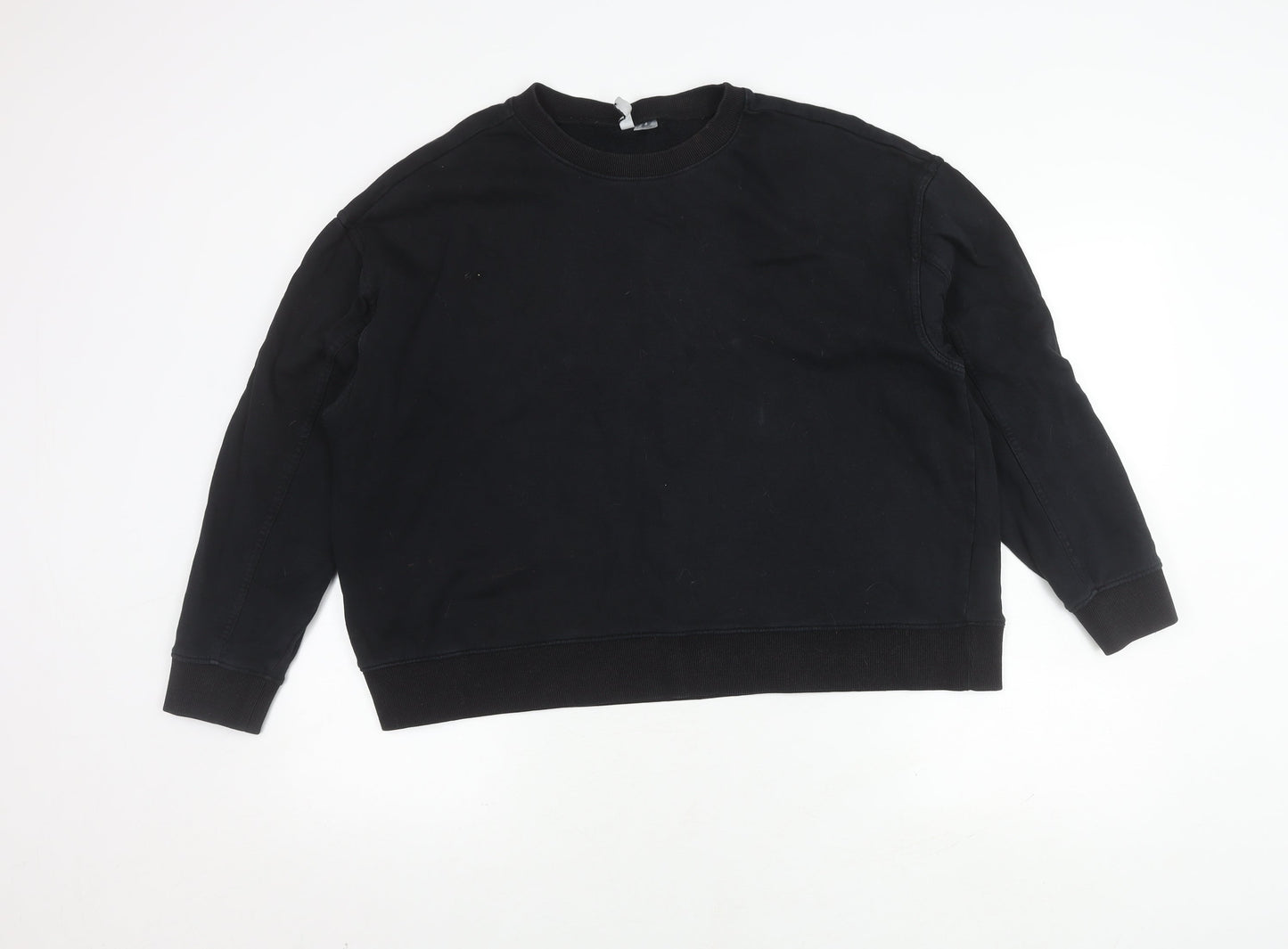 H&M Unisex Black M Pullover Sweatshirt, Autumn Wear