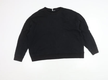 H&M Unisex Black M Pullover Sweatshirt, Autumn Wear