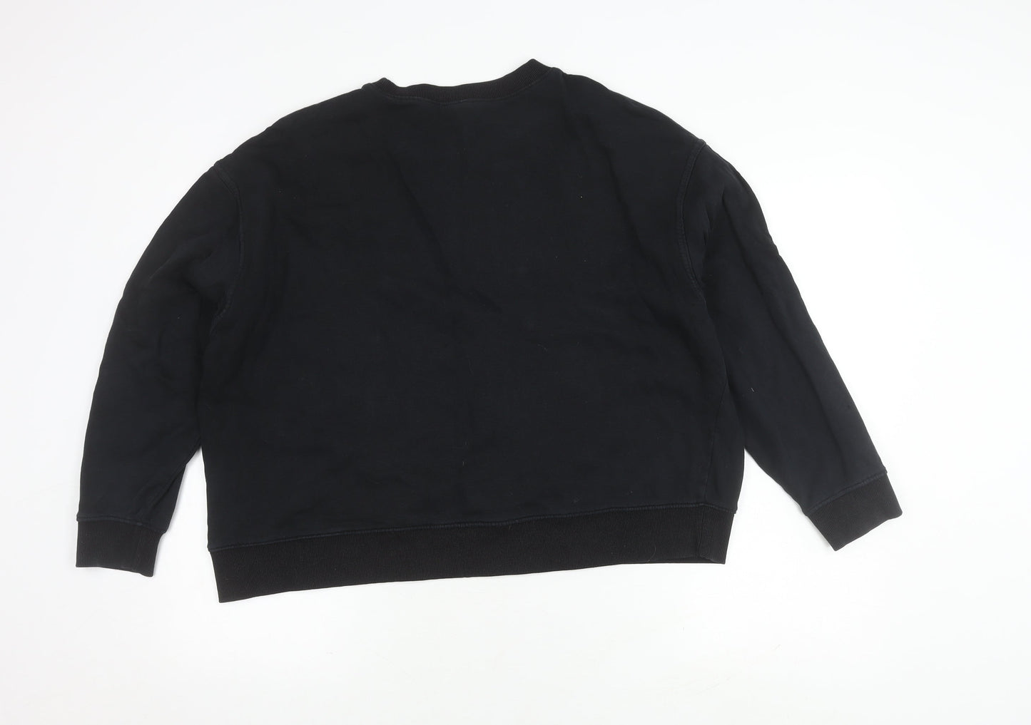 H&M Unisex Black M Pullover Sweatshirt, Autumn Wear
