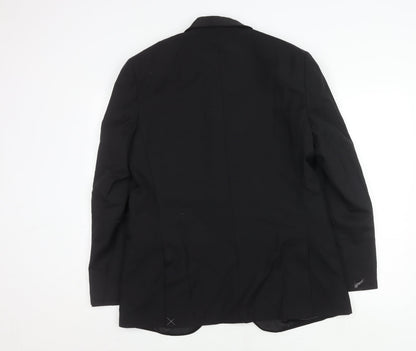 Mens UK Size 40 Marks and Spencer Regular Black Suit Tuxedo